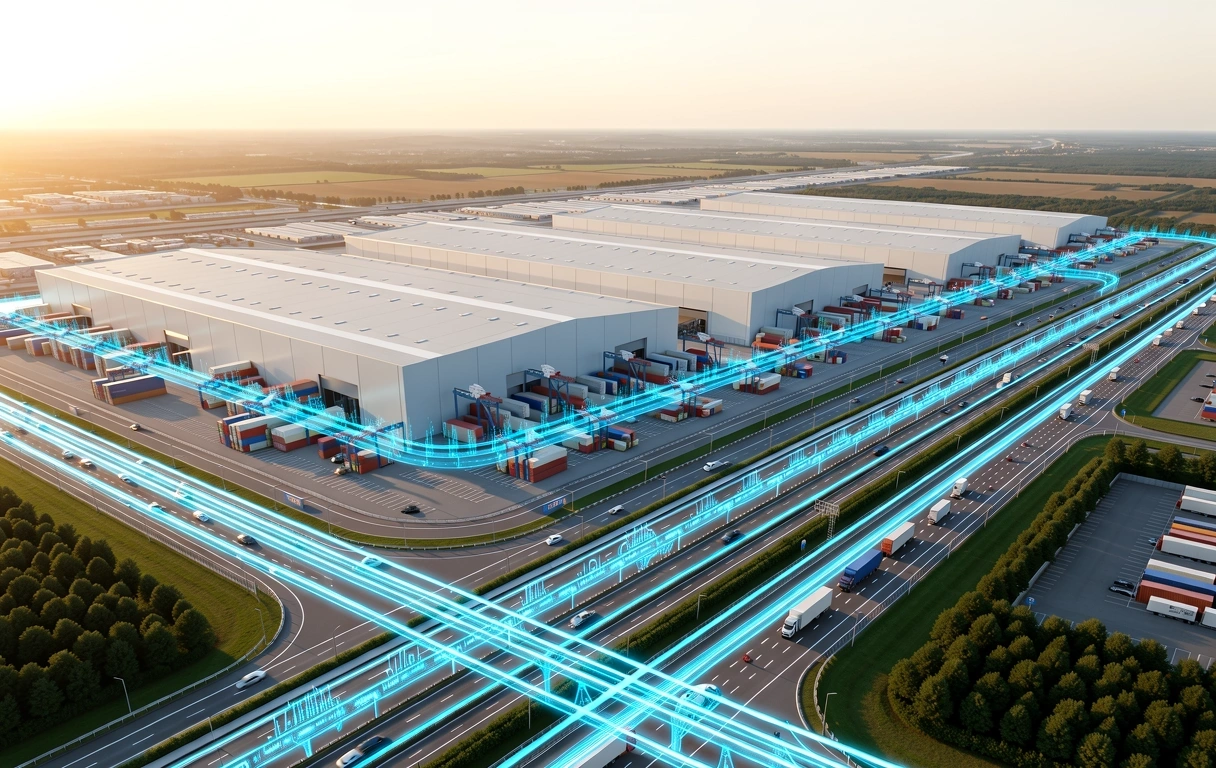 Data visualization of logistics infrastructure